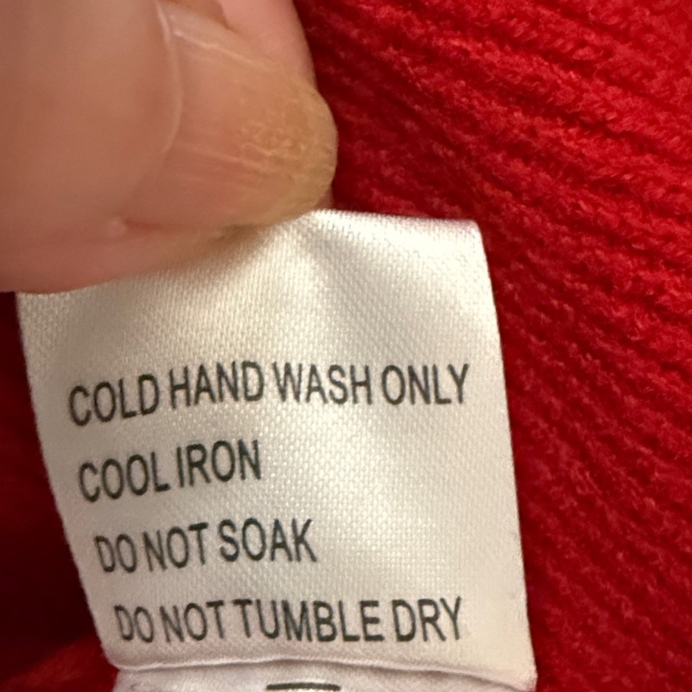 Seek The Label Red Tie Front Wrap Ribbed Cardigan. Women’s Size Medium. - Picture 8 of 8